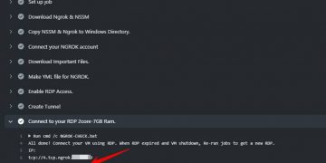 How to create a Windows VPS 7GB RAM for free from Github